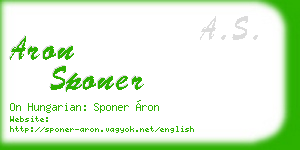 aron sponer business card